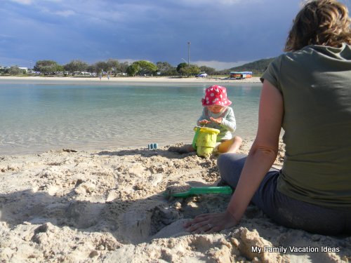 Kid friendly beach on the Tweed Coast