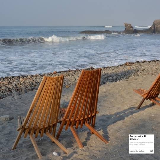 All Inclusive beach chairs in El Salvador