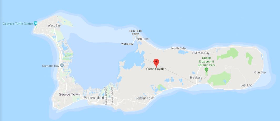 map of Grand Cayman