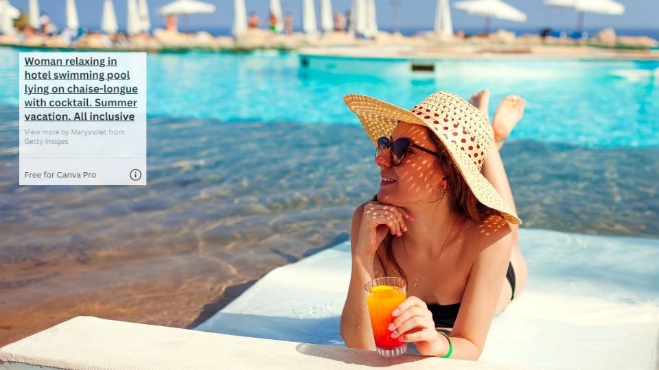 Woman Enjoying an All Inclusive Vacation