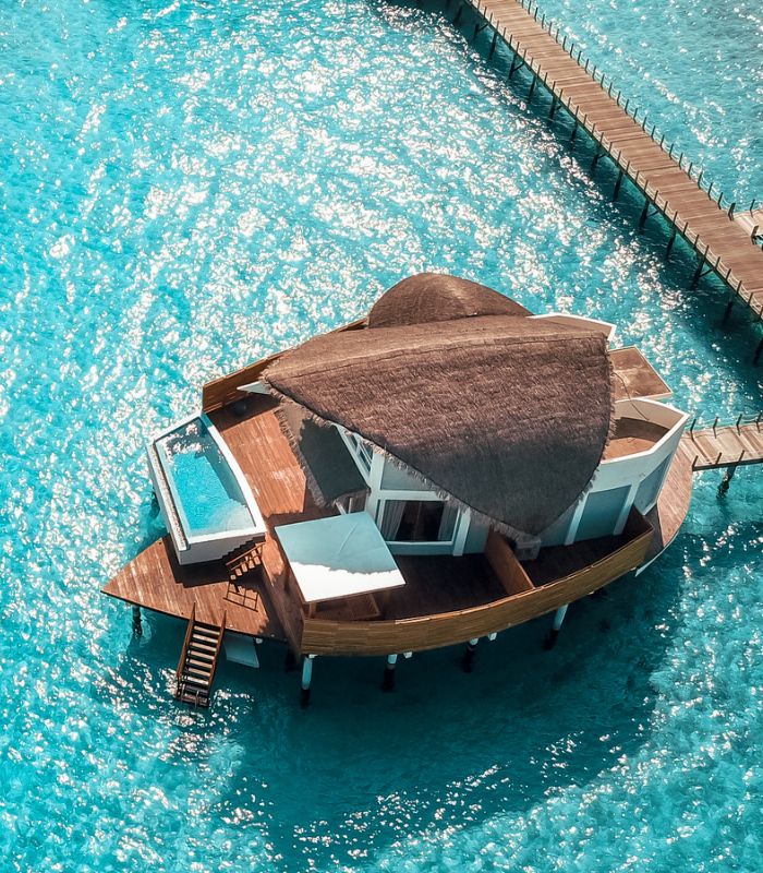 Maldives' All-Inclusive Resort on Jetty Bungalow at an all-inclusive resort in the Maldives