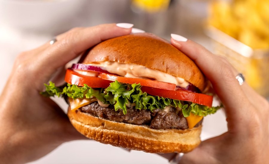 Burger at Moon Palace Jamaica 