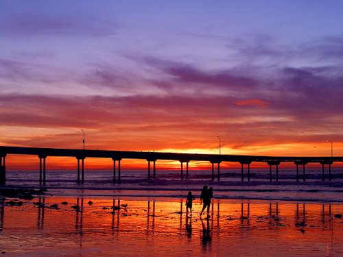 The Ocean Beach Pier at sunset The Ocean Beach Pier at sunset